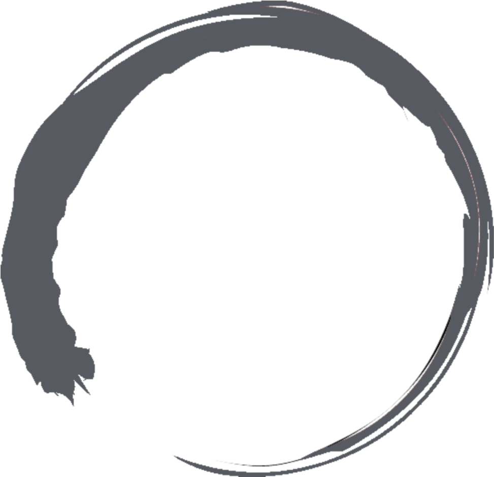 Abstract Black Paint Stroke Circle PNG