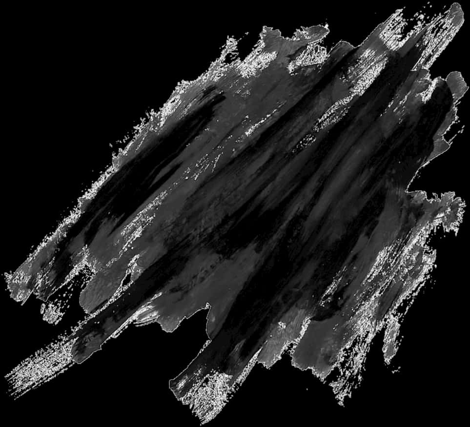 Abstract Black Paint Stroke Texture PNG