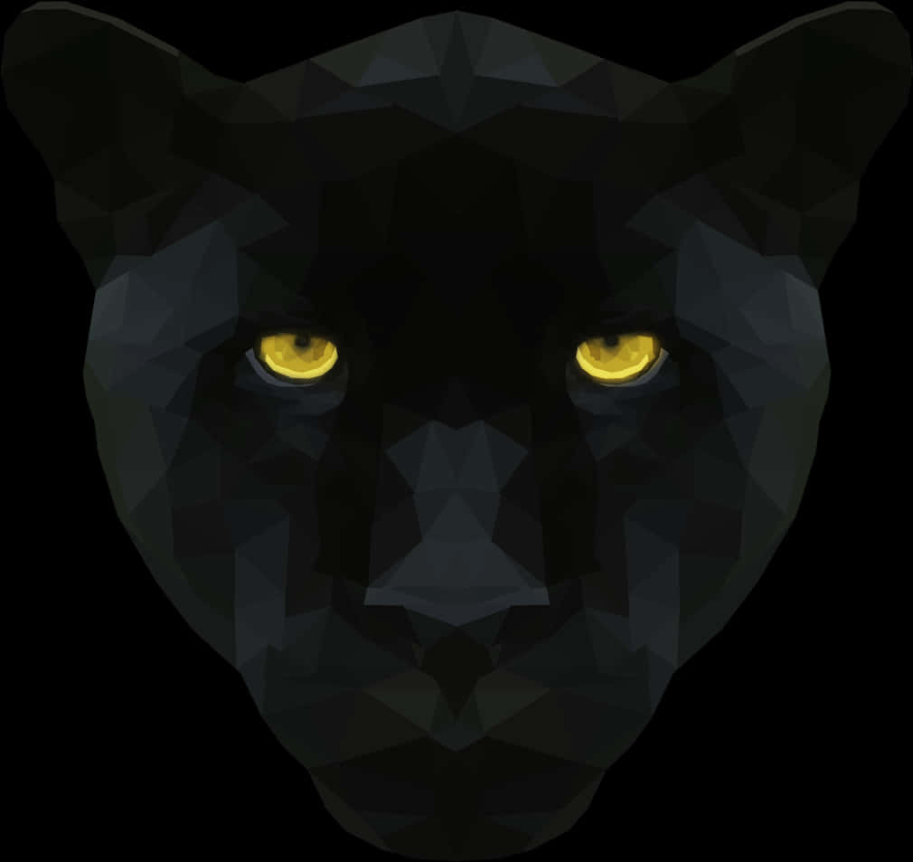 Abstract Black Panther Face PNG