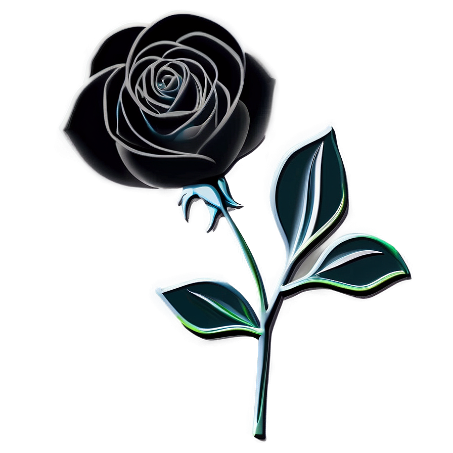 Abstract Black Roses Png 06212024 PNG