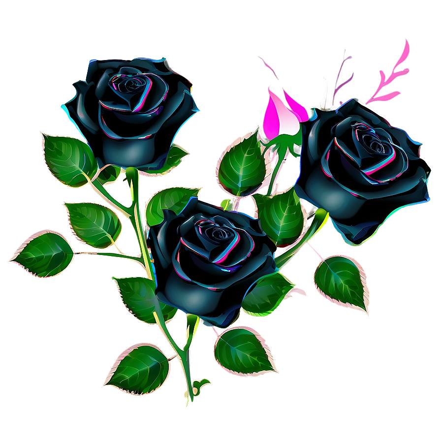 Abstract Black Roses Png Erp PNG