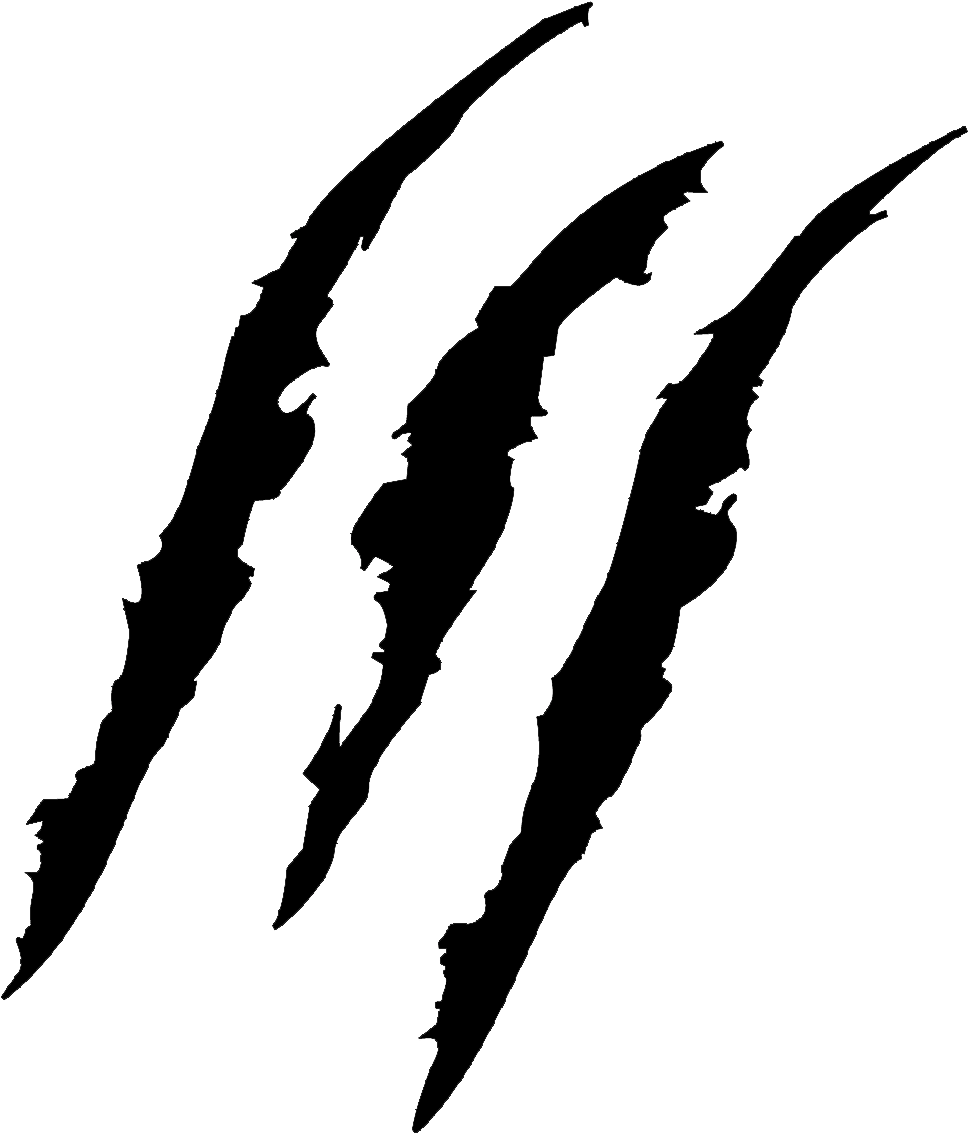Abstract Black Scratch Marks Texture PNG