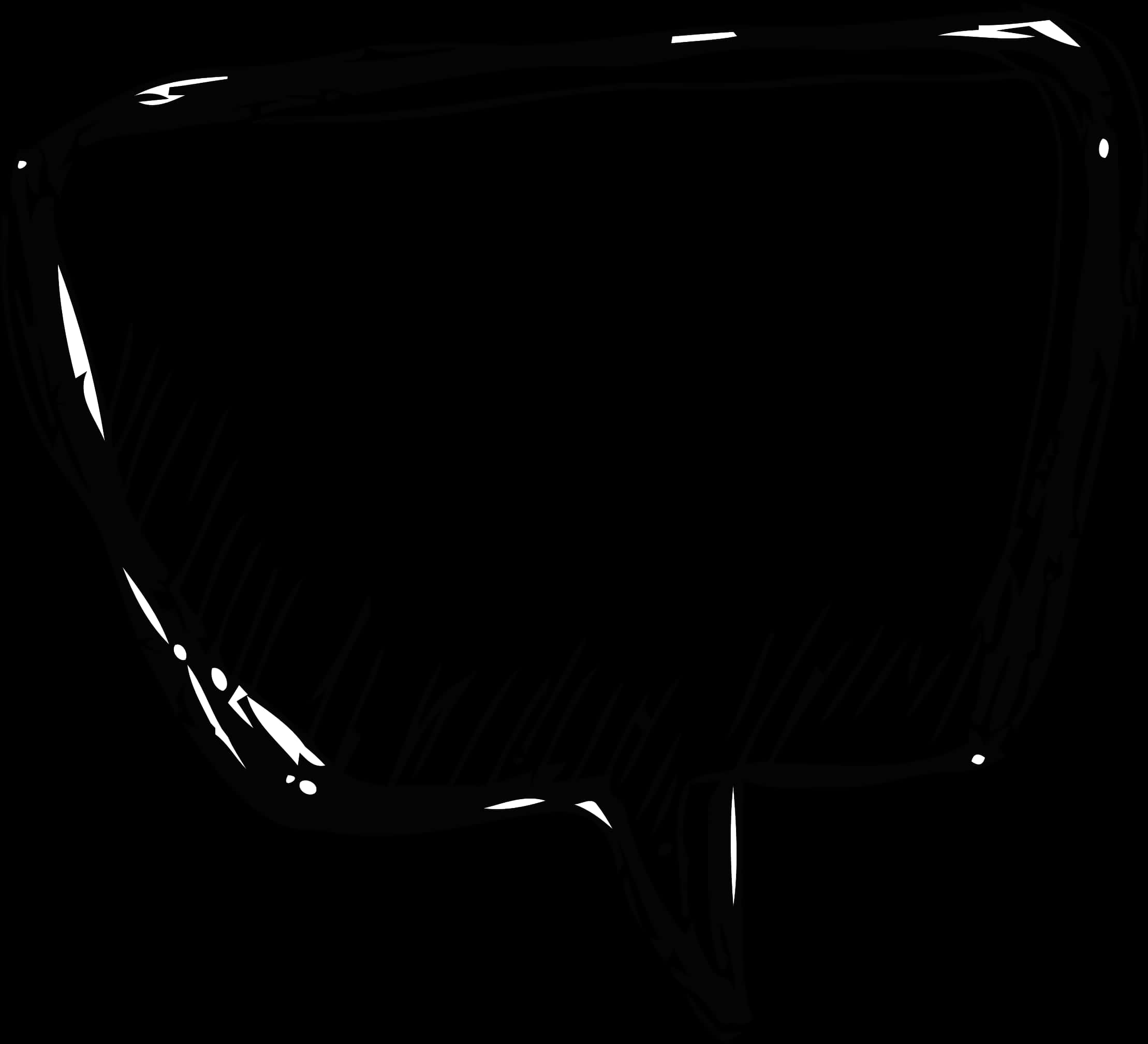 Abstract Black Speech Bubble PNG