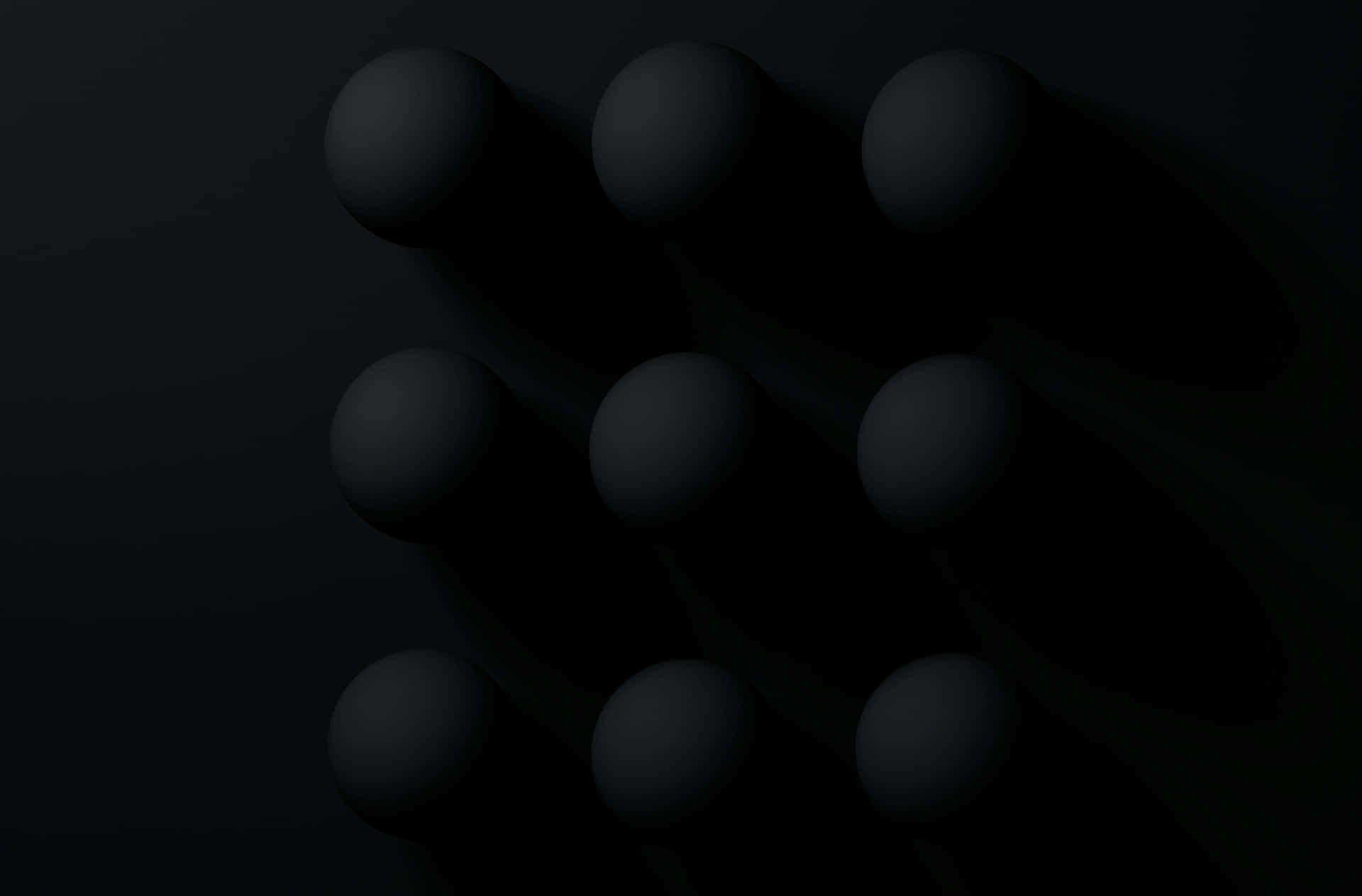 Abstract Black Spheres Shadow Wallpaper