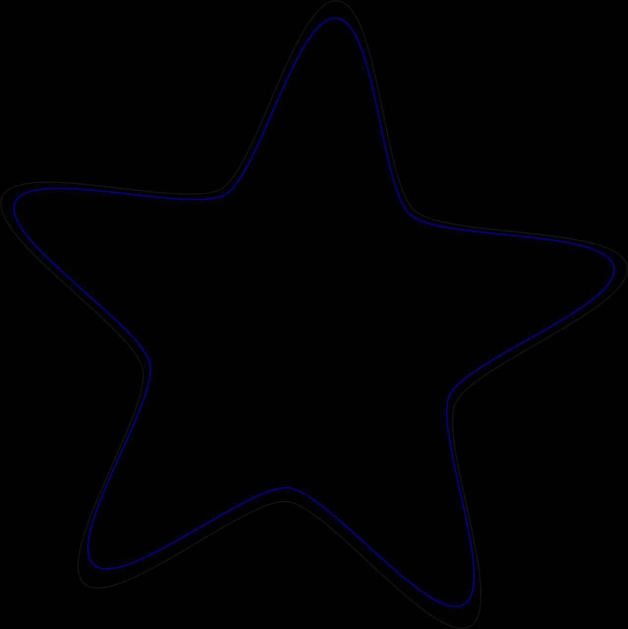 Abstract Black Star Outline PNG