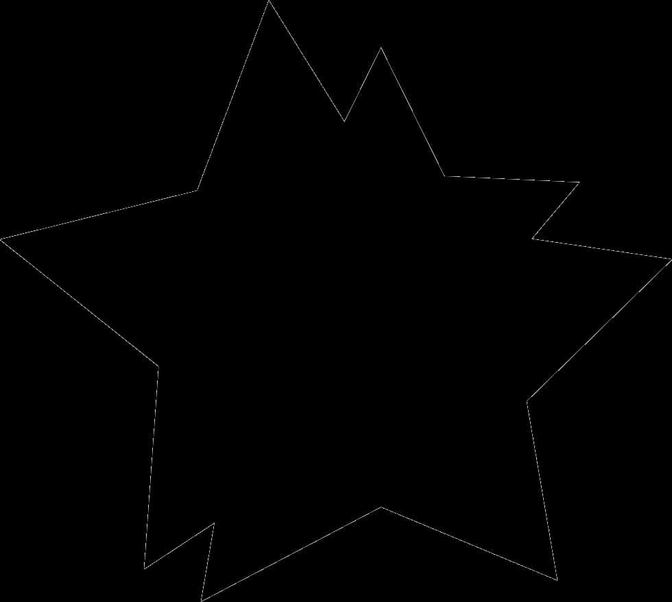 Abstract Black Star Shape PNG