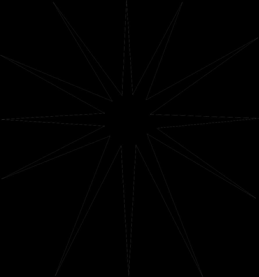 Abstract Black Starburst Pattern PNG