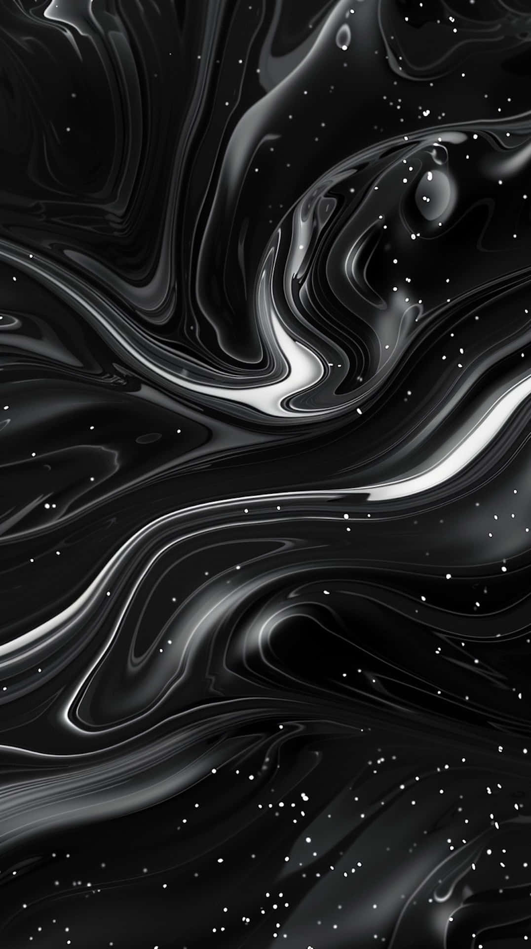 Abstract Black Swirl Pattern Wallpaper