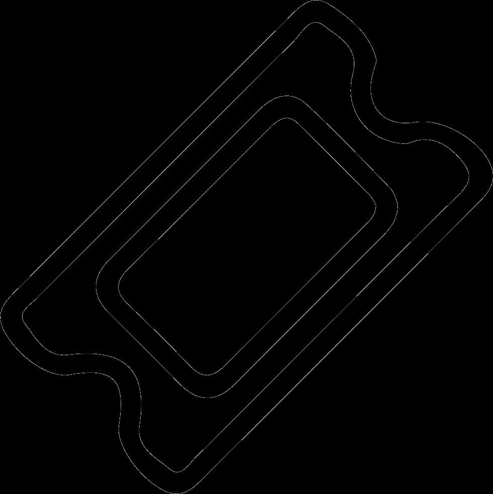 Abstract Black Ticket Outline PNG