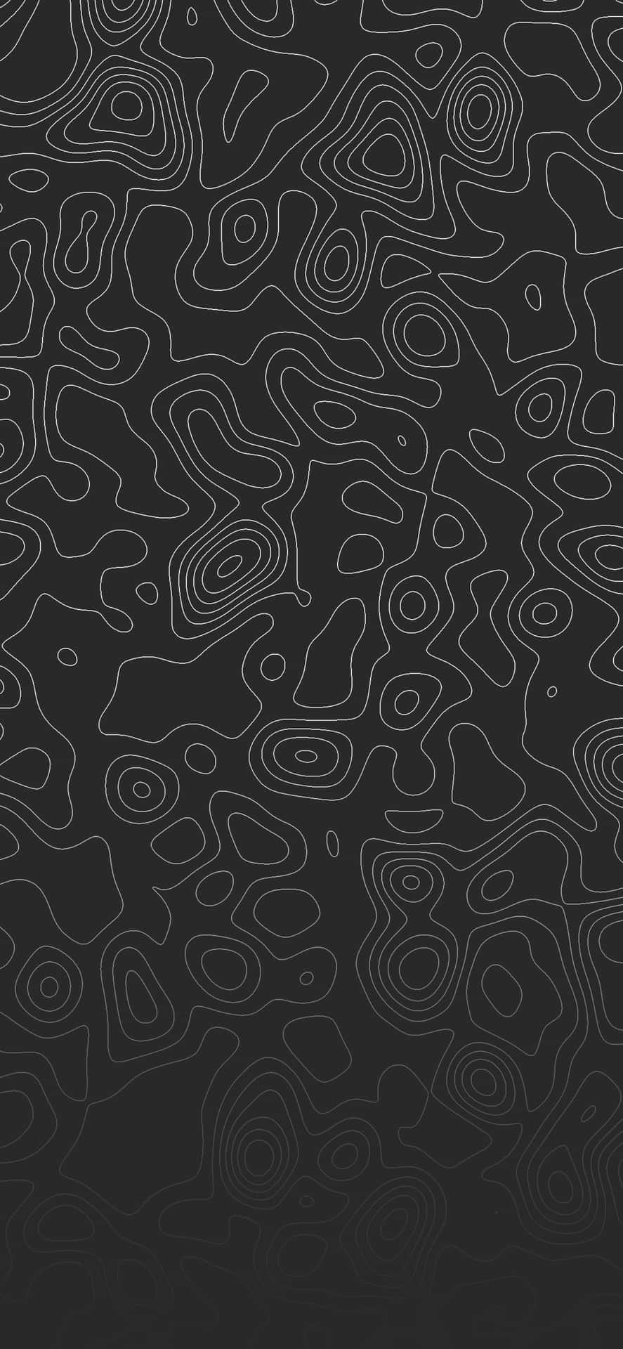 Abstract Black Topographic Design Wallpaper