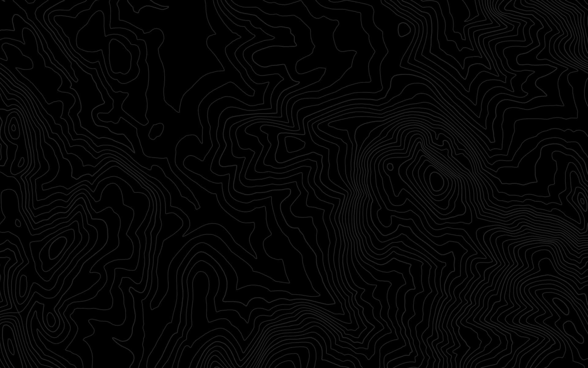 Abstract Black Topographic Lines Wallpaper