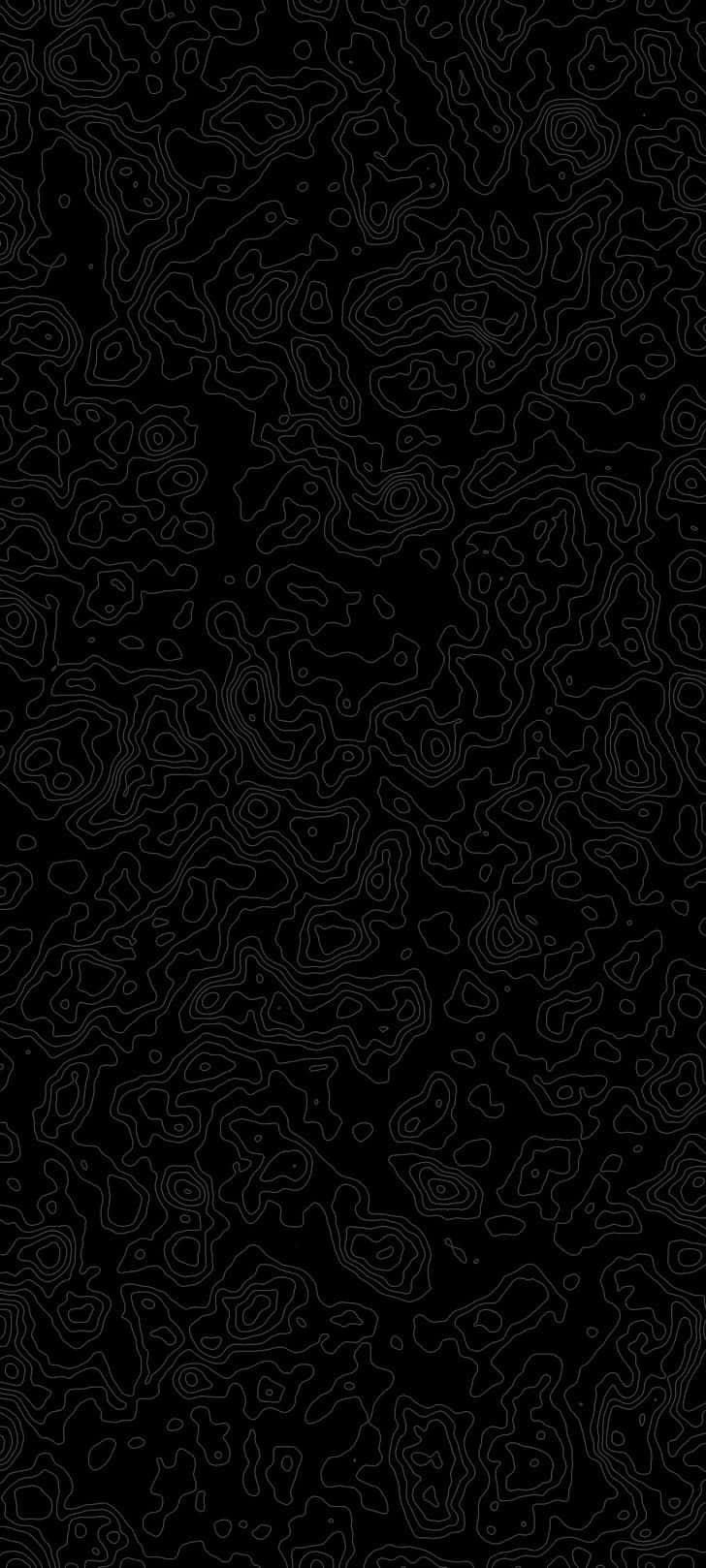 Abstract Black Topographic Map Wallpaper