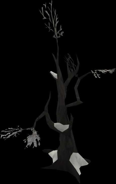 Abstract Black Tree Artwork PNG