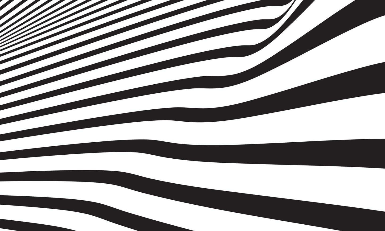 Abstract Black White Wavy Lines Wallpaper