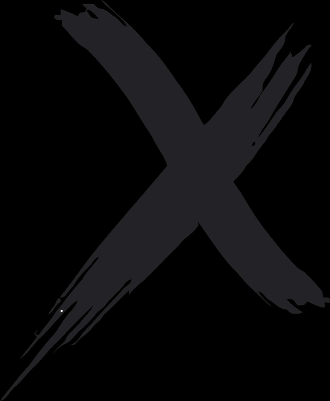 Abstract Black X Mark PNG