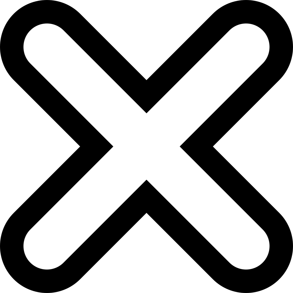 Abstract Black X Symbol PNG
