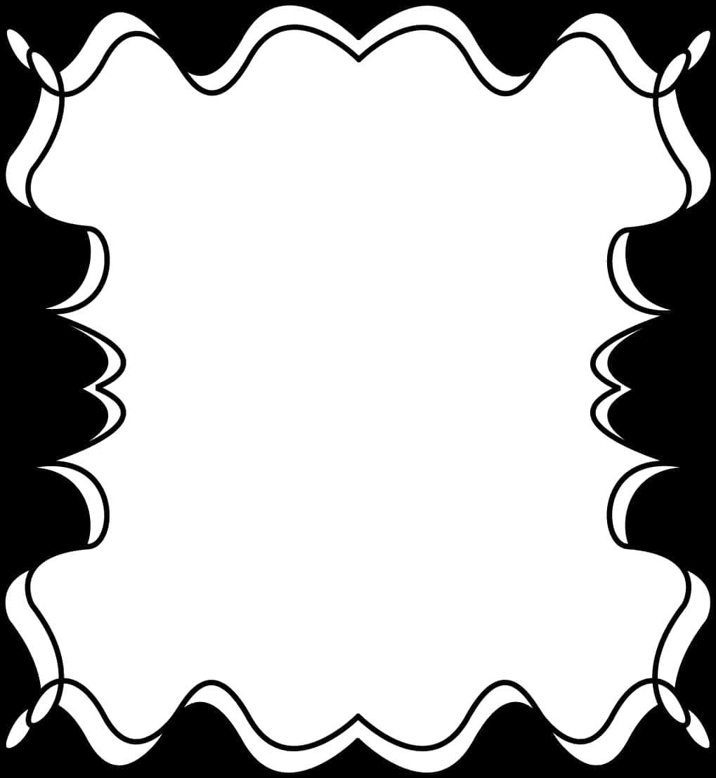 Blackand White Abstract Frame PNG
