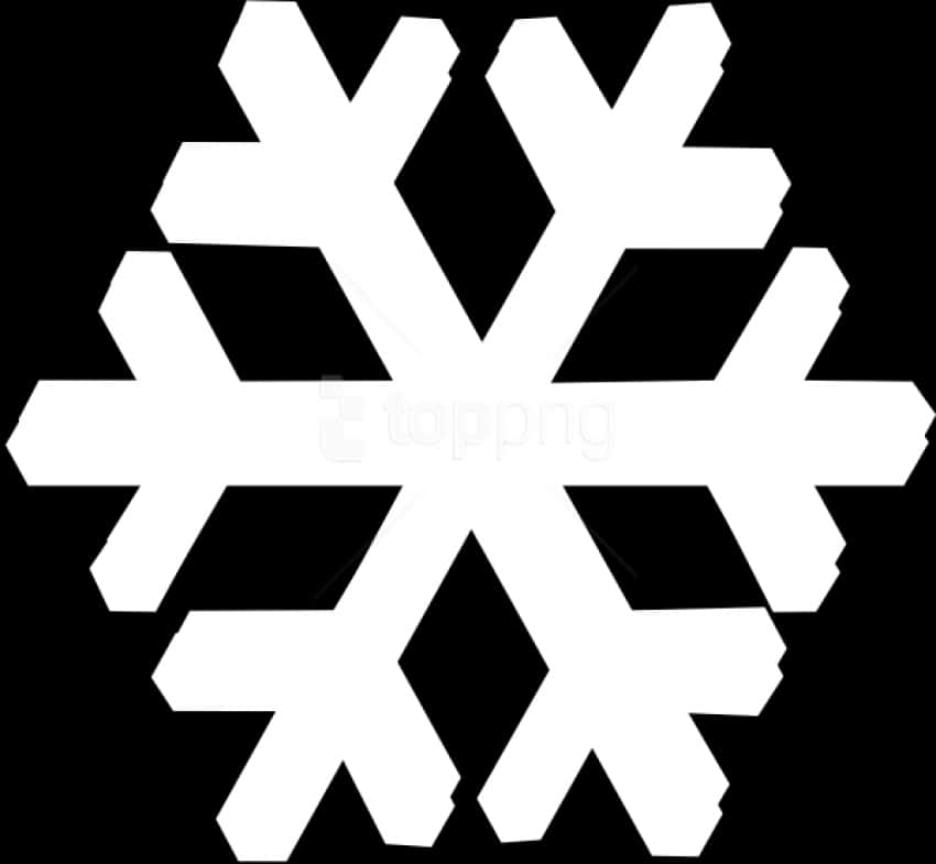 Abstract Blackand White Snowflake Design PNG