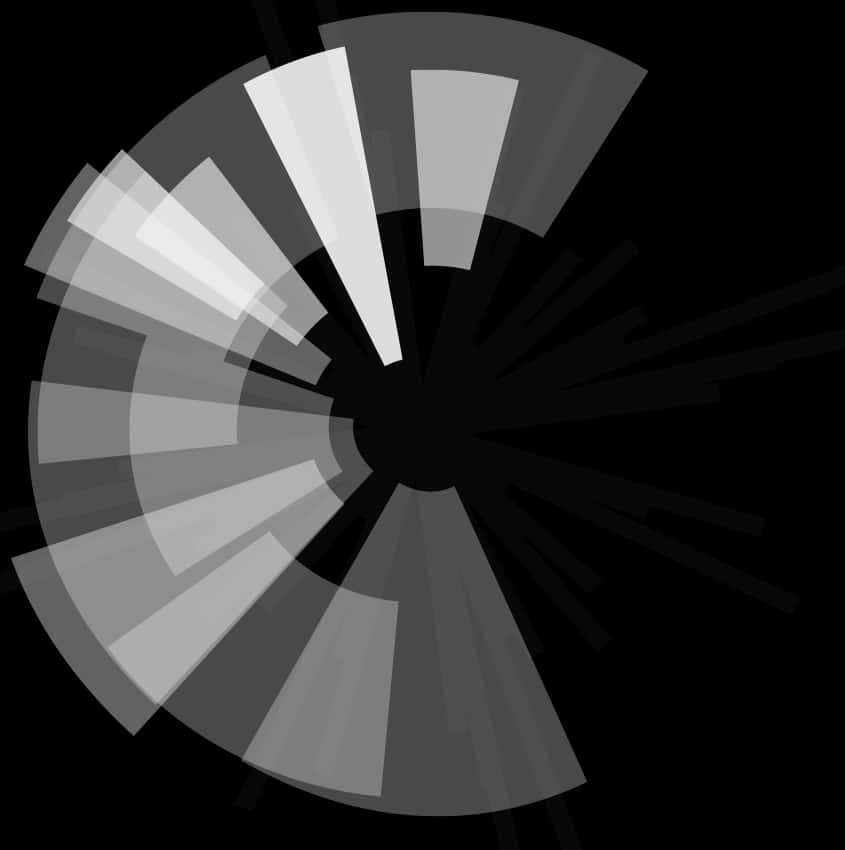 Abstract Blackand White Spiral PNG