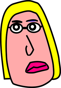 Abstract Blonde Woman Cartoon PNG