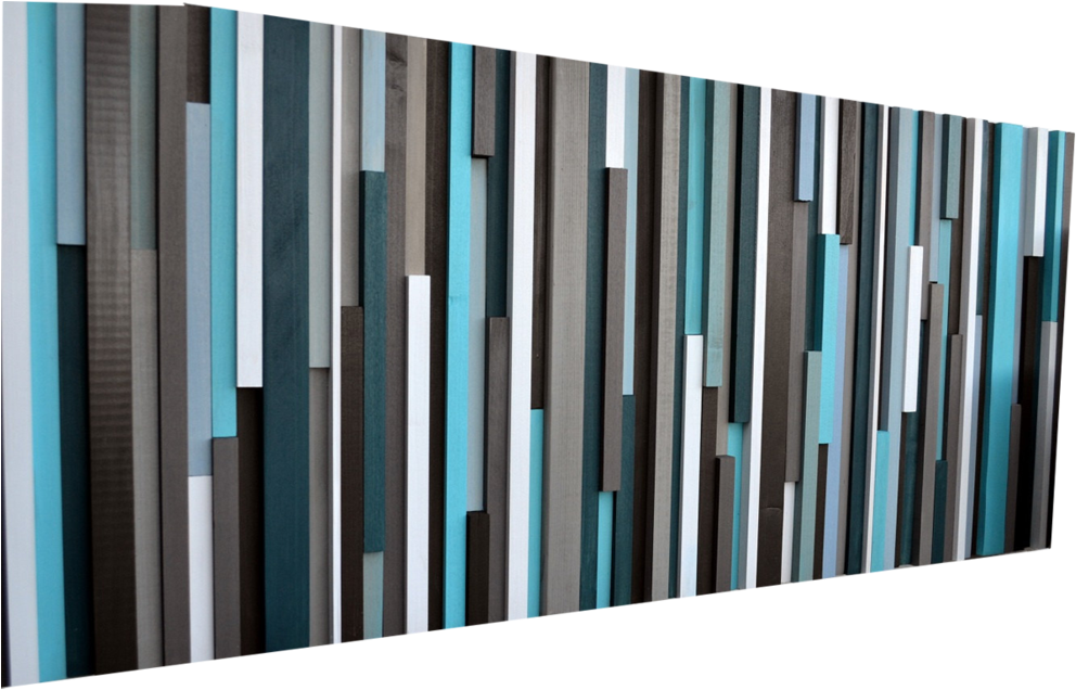 Abstract Blue Accent Wall Art PNG