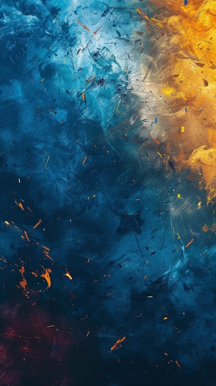 Download Abstract_ Blue_and_ Yellow_ Artwork Wallpaper | Wallpapers.com