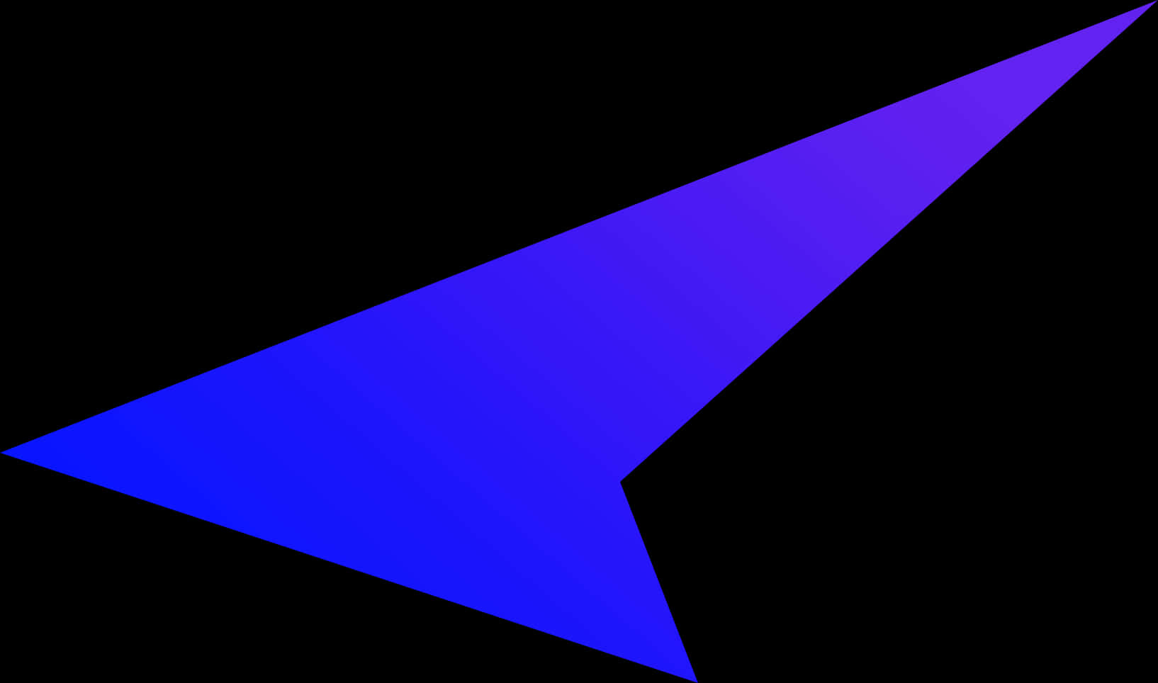 Abstract Blue Arrow Shape PNG