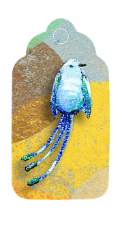 Abstract Blue Bird Artwork PNG