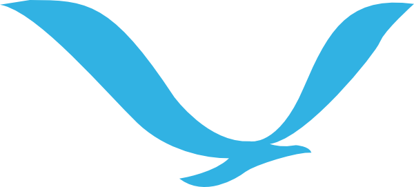 Abstract Blue Bird Logo PNG