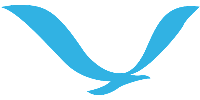 Abstract Blue Bird Silhouette PNG