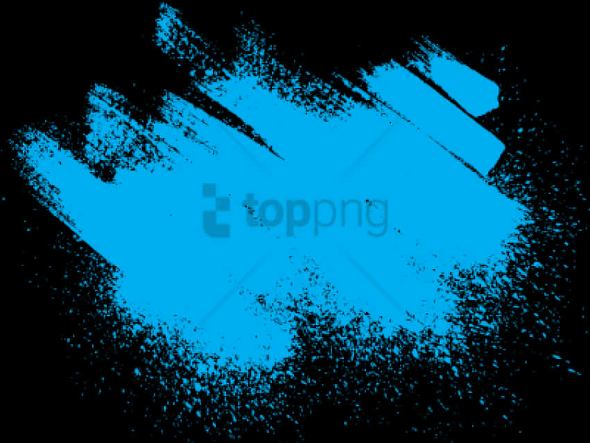 Abstract Blue Brush Stroke Texture PNG