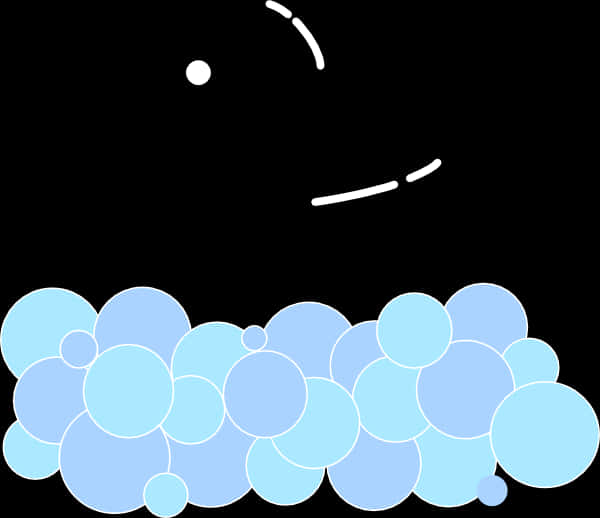 Abstract Blue Bubbles Vector PNG