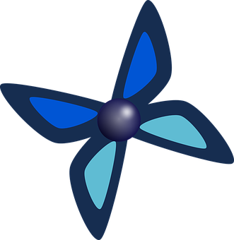 Abstract Blue Butterfly Graphic PNG