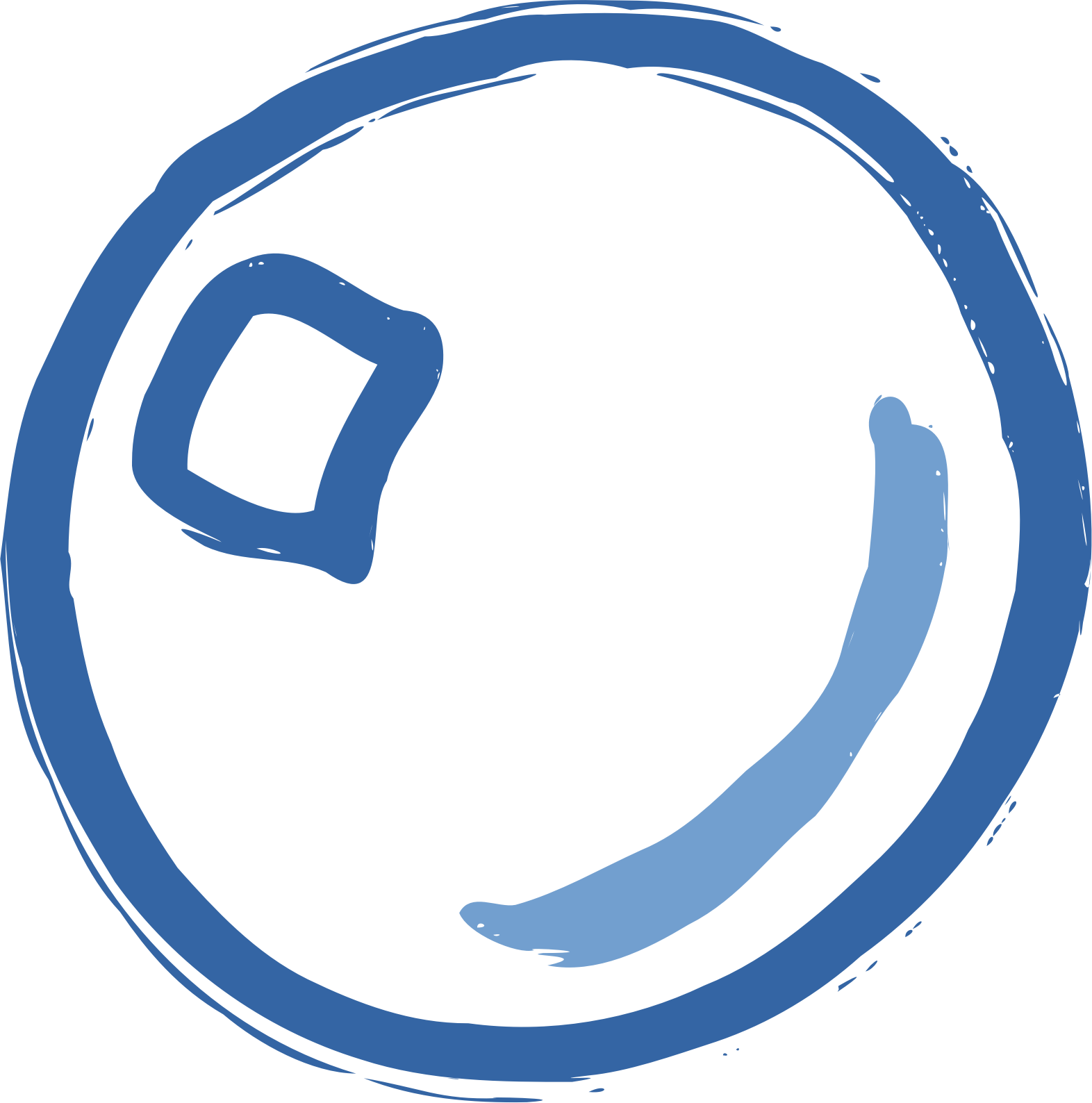 Abstract Blue Circle Design PNG