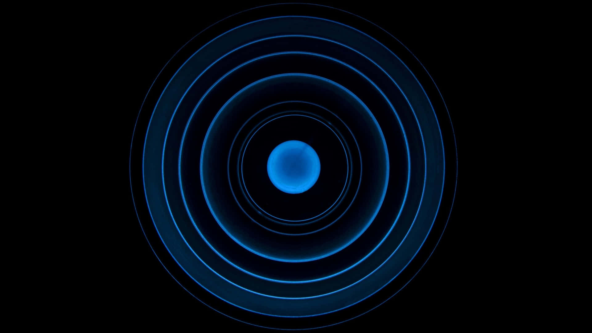Abstract Blue Circleson Black Background Wallpaper
