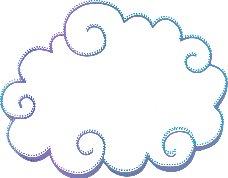 Abstract Blue Cloud Design PNG