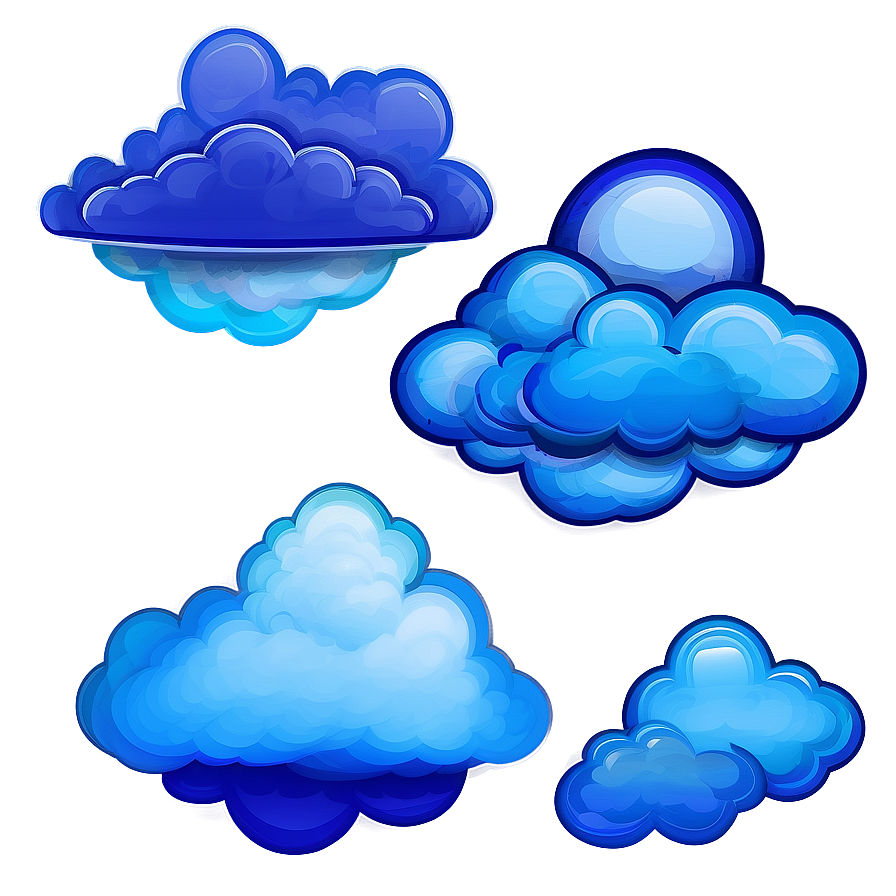 Abstract Blue Clouds Png Nny20 PNG