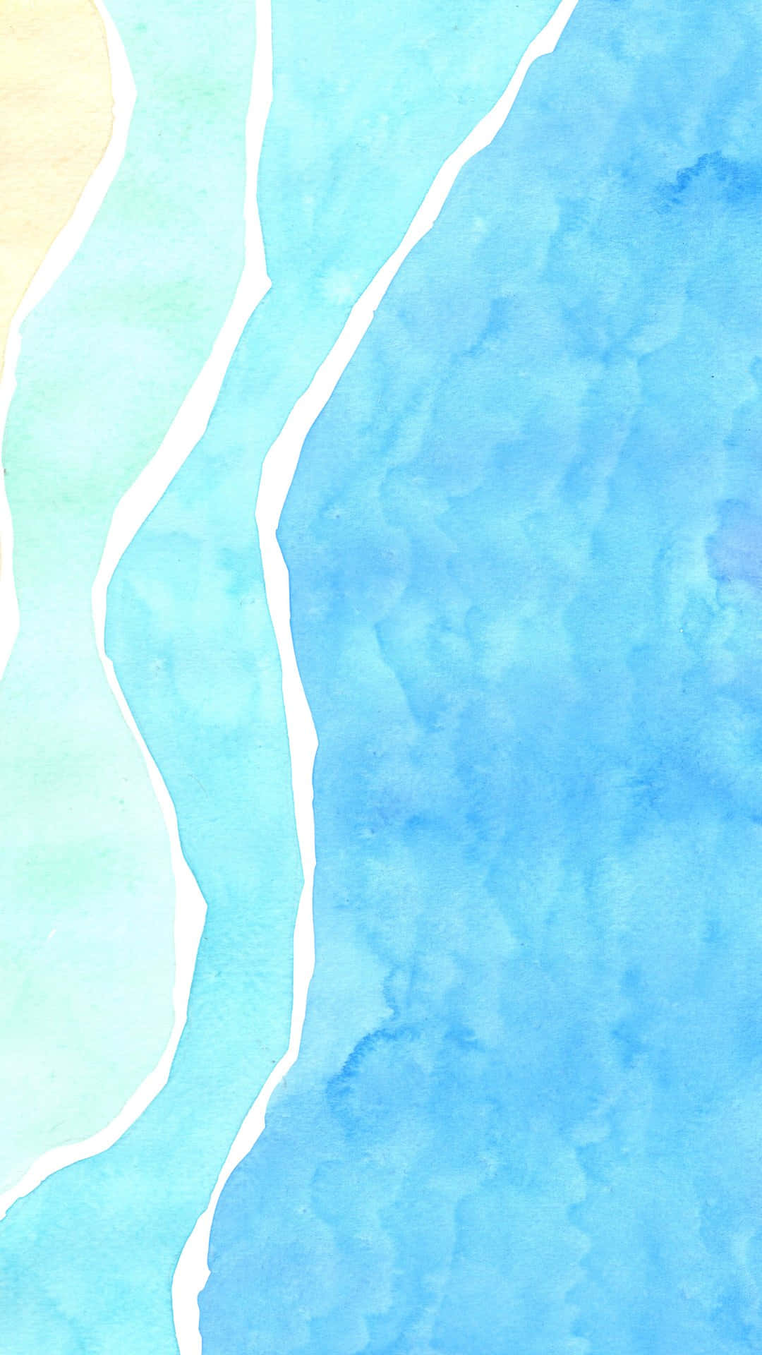 Abstract Blue Coastal Watercolor Wallpaper