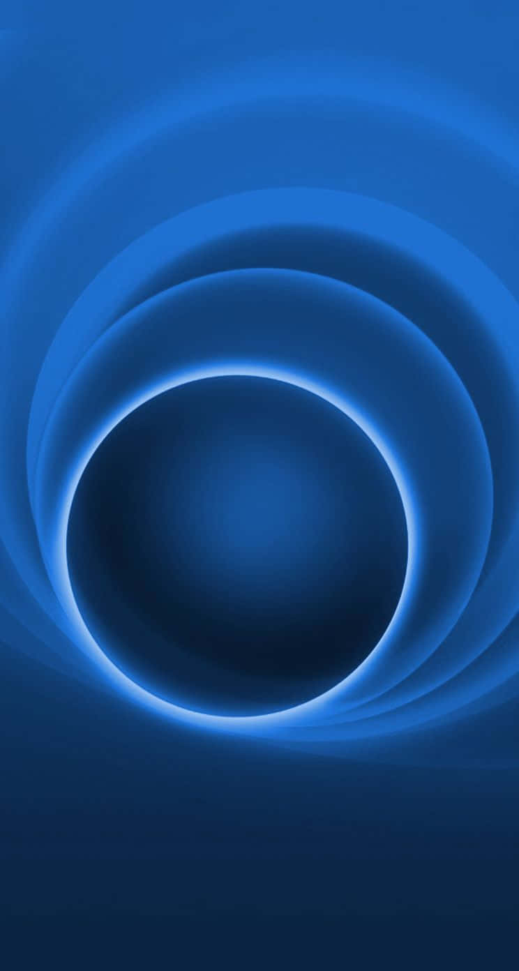 Abstract Blue Concentric Circles Background Wallpaper