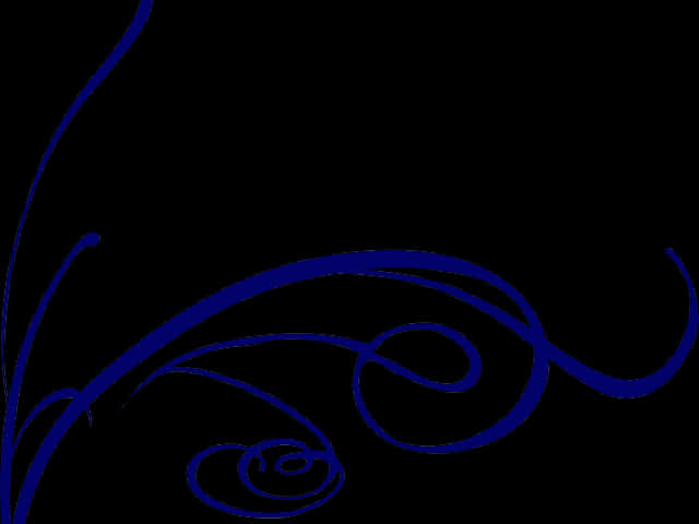 Abstract Blue Curves PNG
