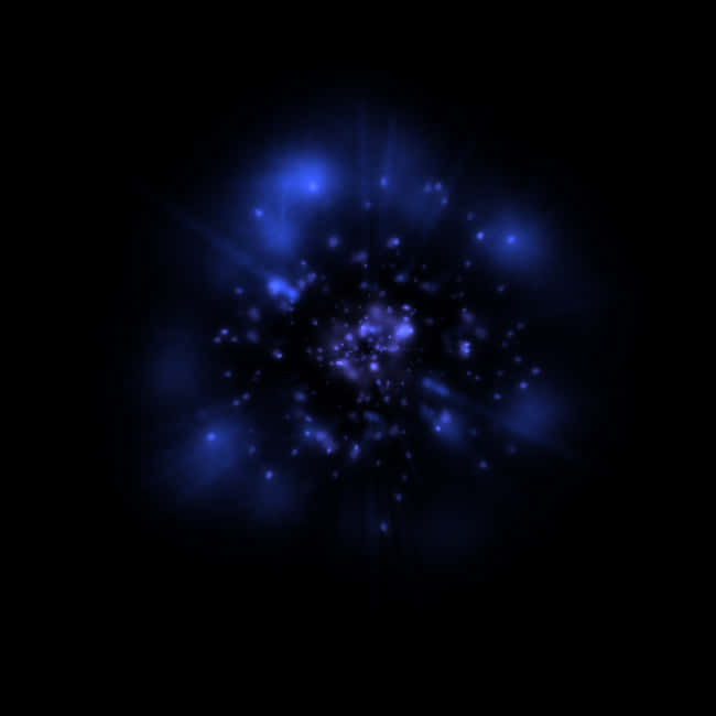 Abstract Blue Energy Explosion PNG