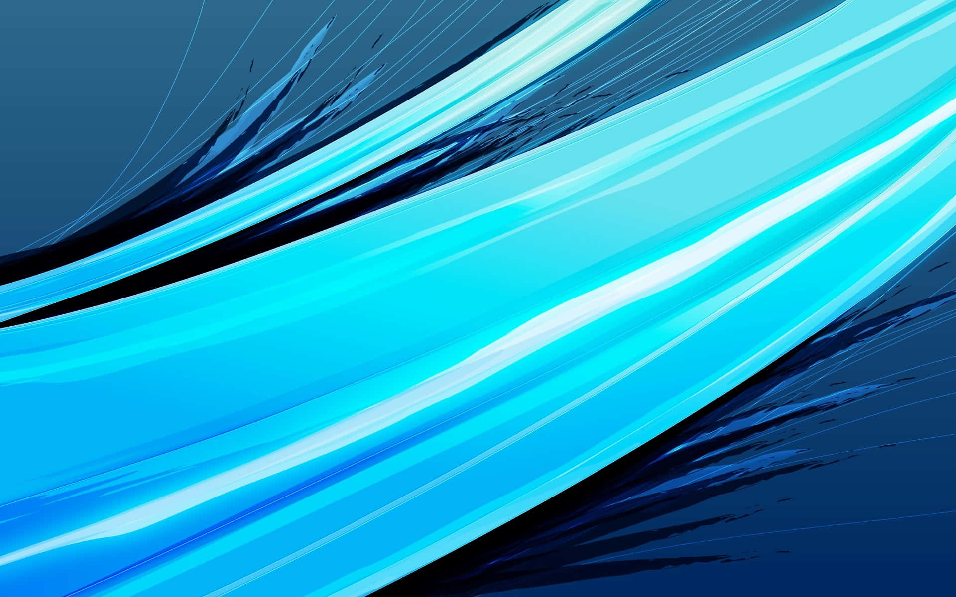 Abstract Blue Energy Flow Wallpaper