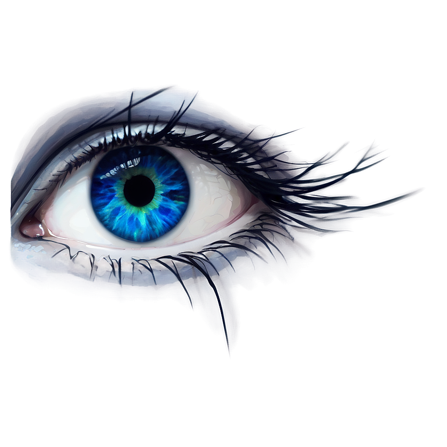 Abstract Blue Eyes Art Png 06122024 PNG