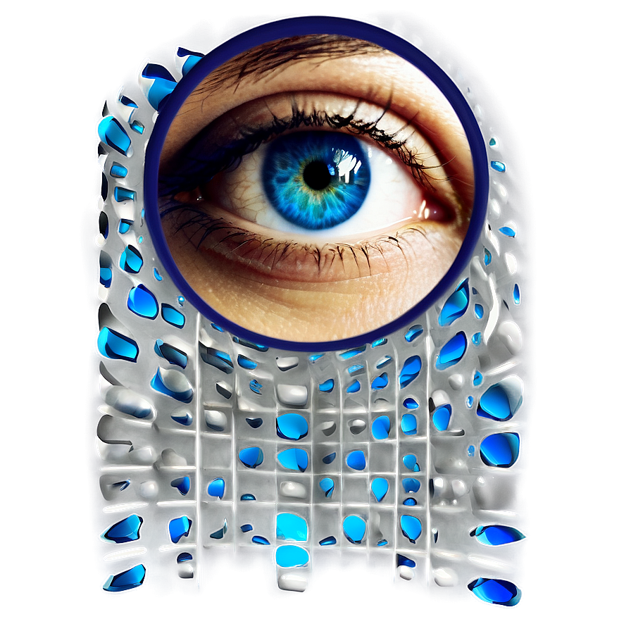 Abstract Blue Eyes Art Png 06122024 PNG