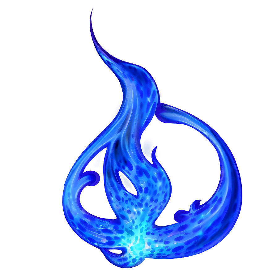 Abstract Blue Fire Png Pap PNG