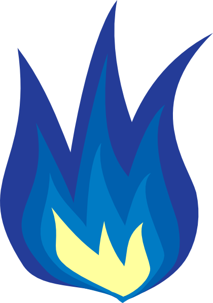 Abstract Blue Flame Graphic PNG
