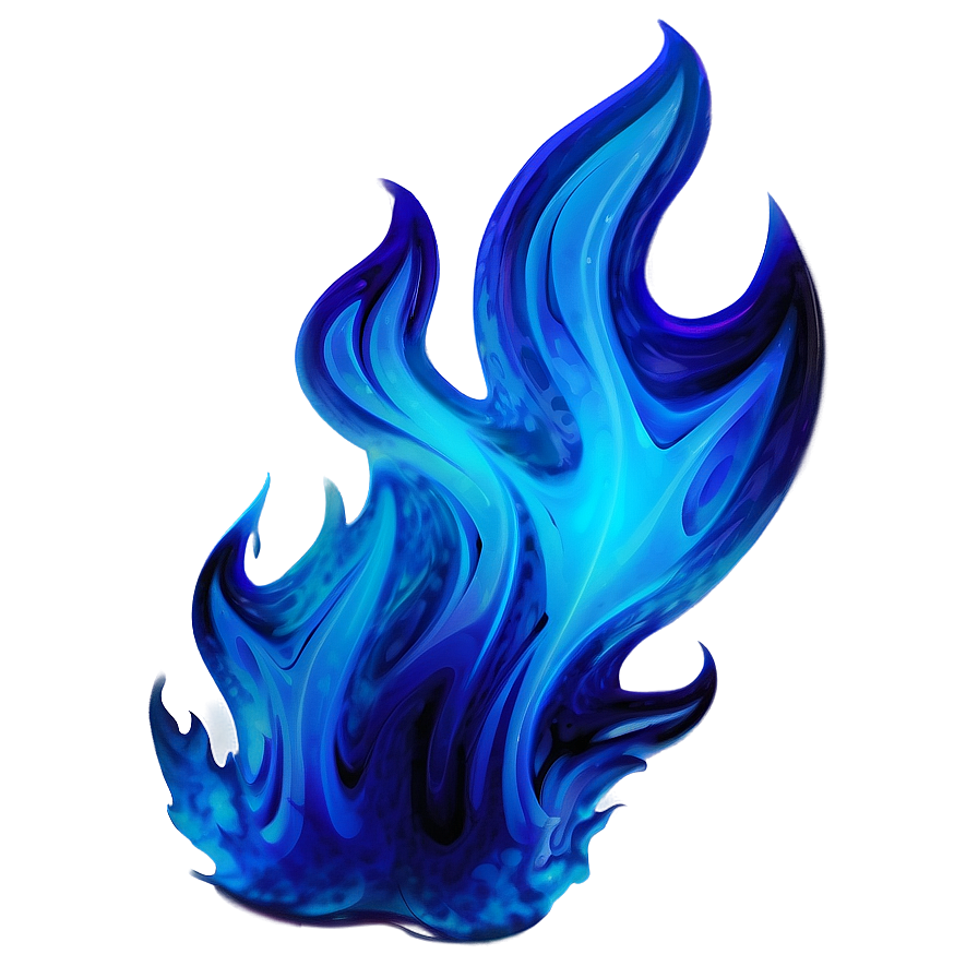 Abstract Blue Flames Png 06122024 PNG