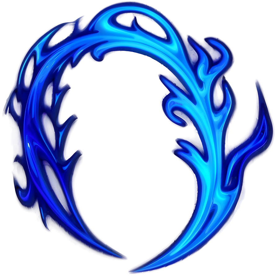 Abstract Blue Flames Png Lcu PNG