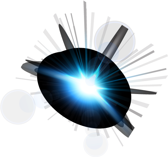 Abstract Blue Flare Design PNG