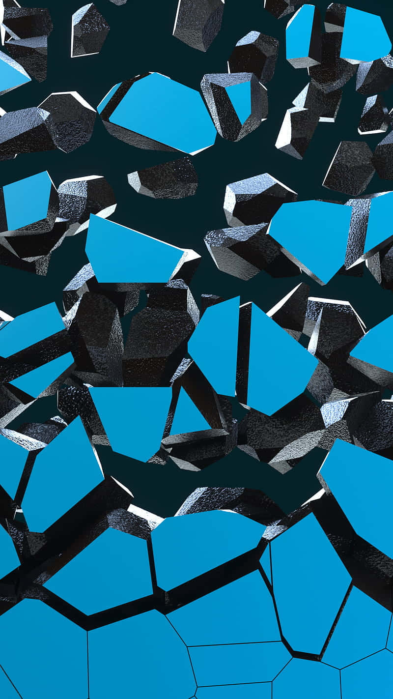 Abstracte Blauwe Vloeiende Geometrische Vormen Achtergrond